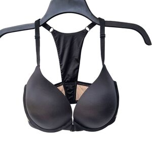 Victoria's Secret Very Sexy Push Up Black Racerback Bra with Front Closure 32DDD